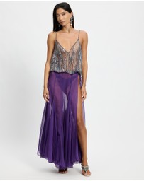 Jaded London - Godet Maxi Skirt With Tie