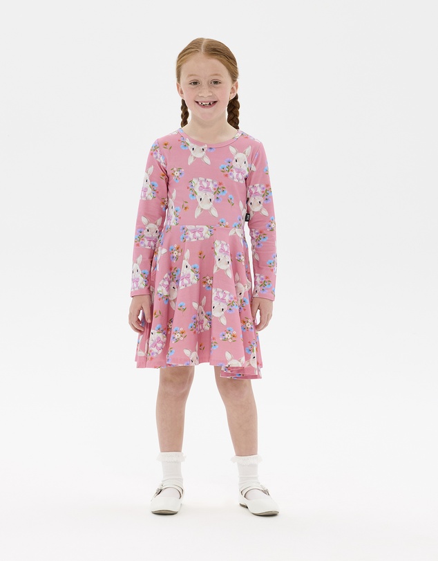 Rock Your Kid - Hunny Bunny Long Sleeve Waisted Dress