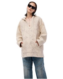 THE TALES - Textured Flower Embroidered Hooded Jacket