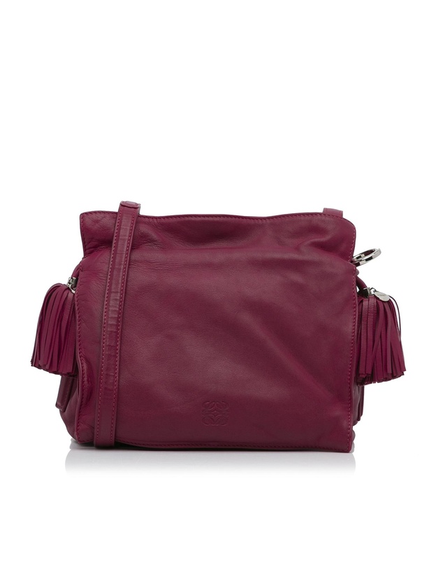 Pre-Loved by Azura Reborn - Pre-Loved loewe Tassel Detail Leather Shoulder Bag with Adjustable Strap