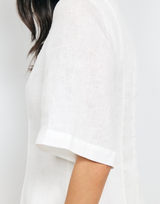 AERE - Atri Seam Detail Linen Mini Dress