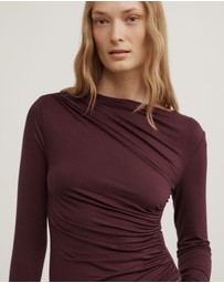 Witchery - Draped Jersey Long Sleeve Top
