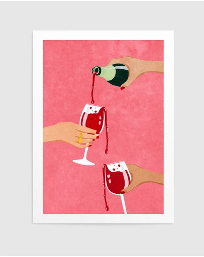 Olive et Oriel - Cheers To My Girl Gang by Raissa Oltmanns Art Print
