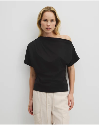 Country Road - Australian Cotton One Shoulder T-shirt