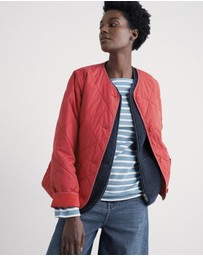 Seasalt - Seasalt Cornwall Red Swift Barn Organic Cotton Quilted Jacket
