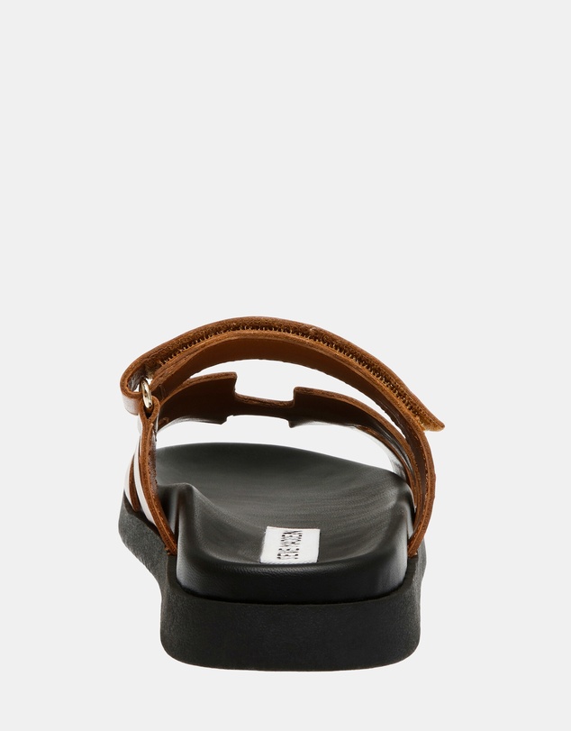 Steve Madden - Mayven-Cn Cognac Action Leather Sandals