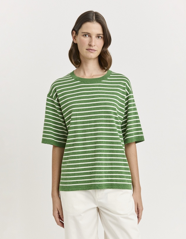 Toorallie - Relaxed Stripe Knit Tee