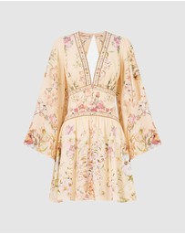 Camilla - Button Down Short Dress With Open Back