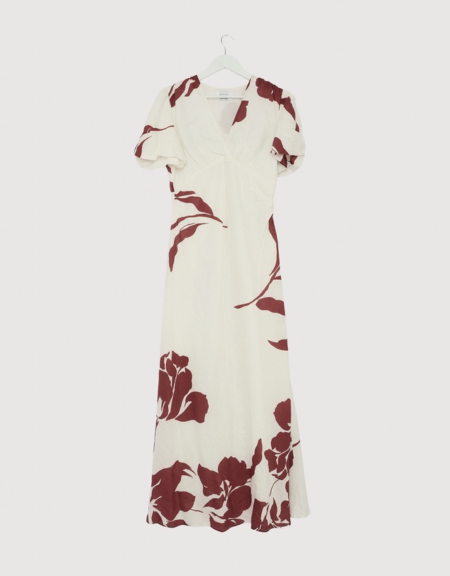 Revibe - Repaired Minima Esenciales Amaya Puff Sleeve Maxi Dress - AU 14