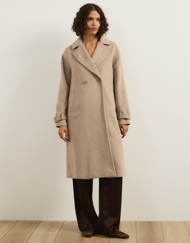 Atmos&Here - Layla Wool Blend Double Breasted Coat