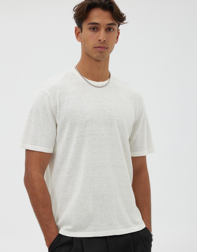AERE - Linen Blend Knit T-shirt