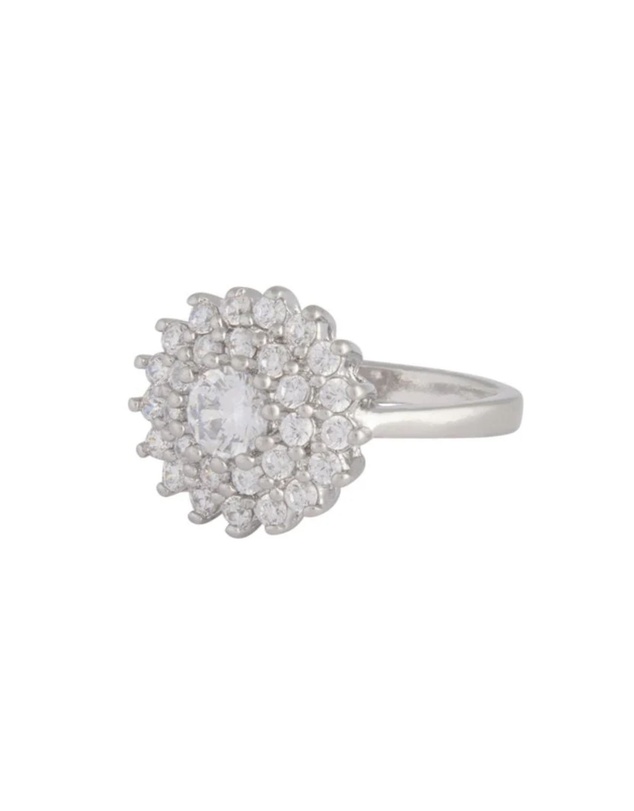 Lovisa - Silver Cubic Zirconia Round Surround Ring