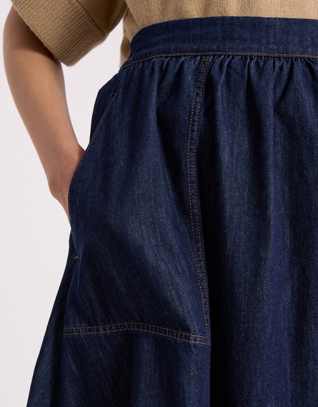 David Lawrence - Mateo Denim Midi Skirt