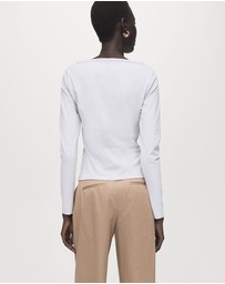 M.N.G - Cotton Boat Neck T-Shirt