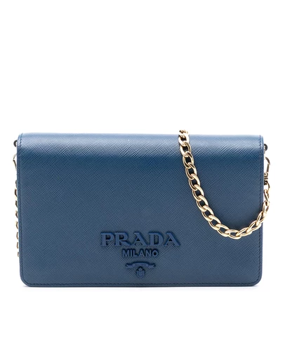 Pre-Loved by Azura Reborn - Pre-Loved Saffiano Lux Monochrome Wallet on Chain