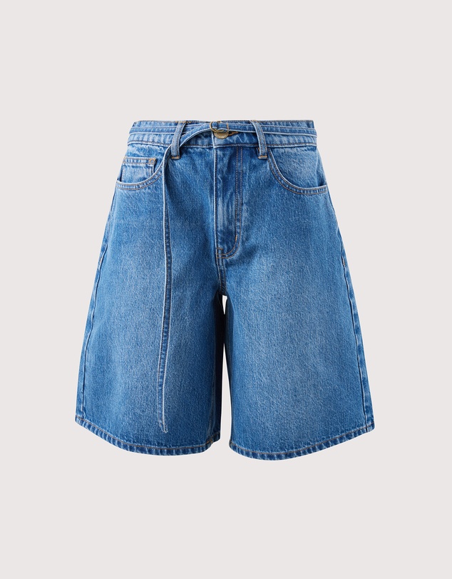 Ceres Life - Olive Belted Denim Short