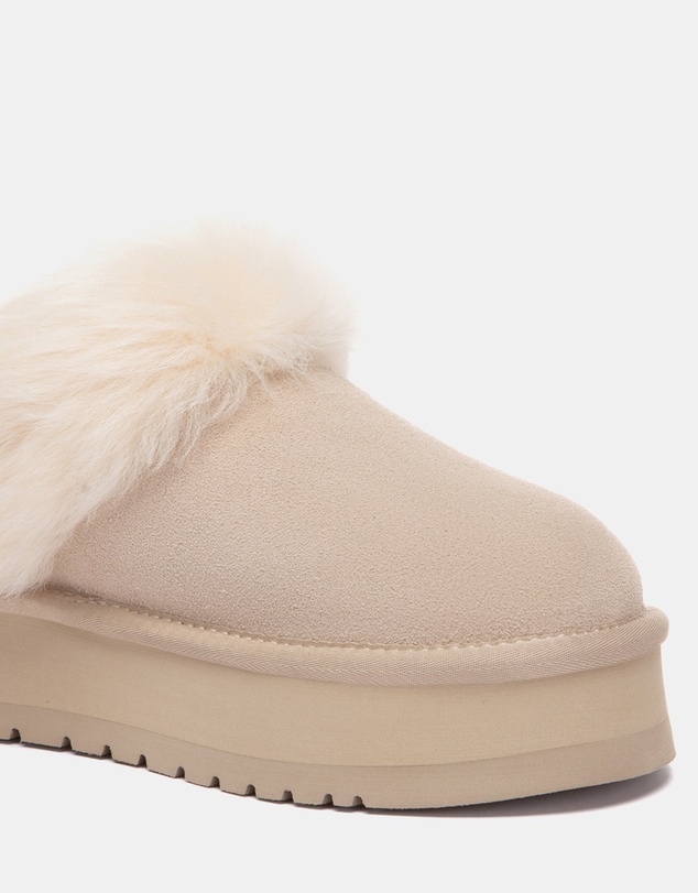 EVERAU - Australian Shepherd Ugg Mianee Platform Cow Suede Upper House Shoes