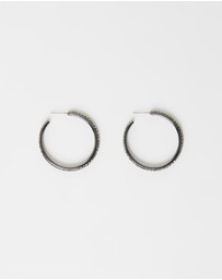 Izoa - Glitter Hoop Earrings