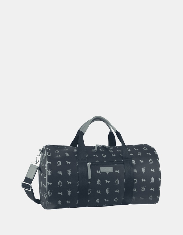 Pierre Cardin - Pierre Cardin Canvas Print/Leather Trim Art Design Duffle Bag