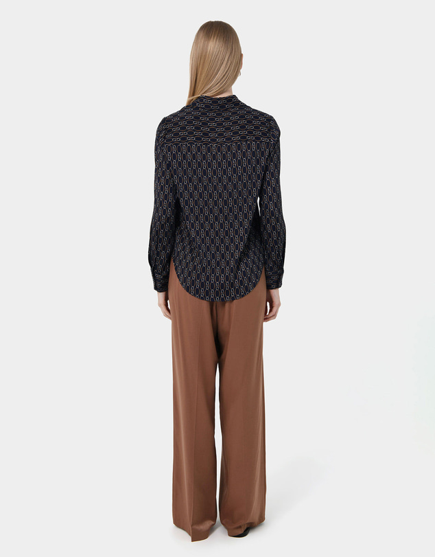 Forcast - Freya Chain Print Satin Blouse