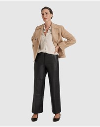 Trenery - Leather Wide Leg Pant