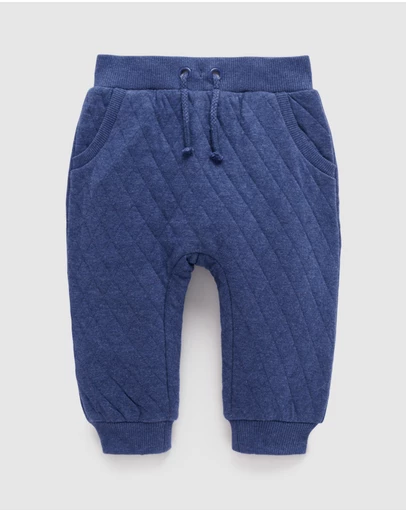 Purebaby - Quilted Track Pants -Kids-Babies