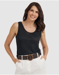 CAMIXA - Tecla Linen Jersey Top
