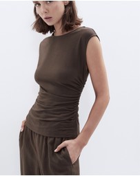 UNISON - Aus Cotton Ruched Top