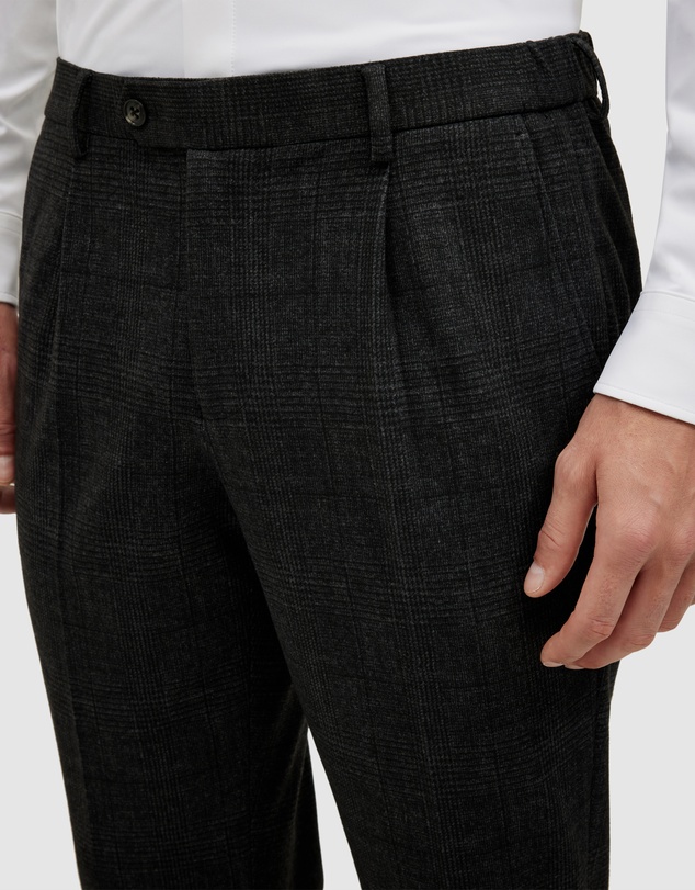 Politix - Travel Performance Jersey Check Tailored Pant