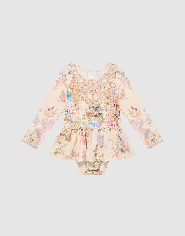 Camilla - Babies Long Sleeve Bodysuit with Jersey Skirt