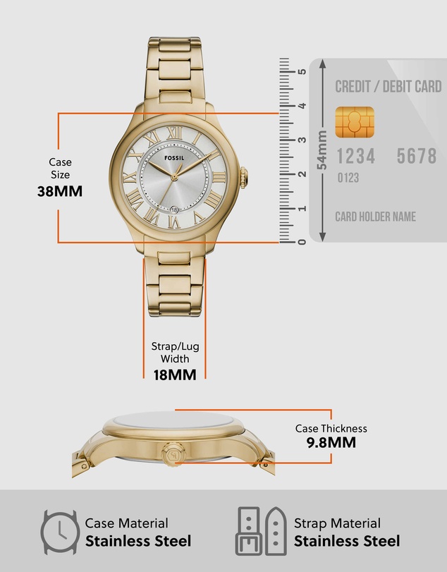 Fossil - Gilmore Gold Tone Analogue Watch