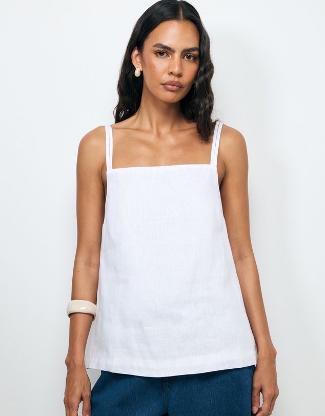 AERE - Pia Linen Top