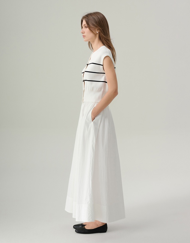 IDA+S - Lena Striped Button Up Top