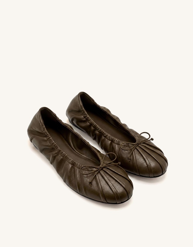JW PEI - Solenne Ruched Drawstring Ballet Flats
