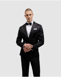Politix - Matheson Jacquard Black Tie Tuxedo