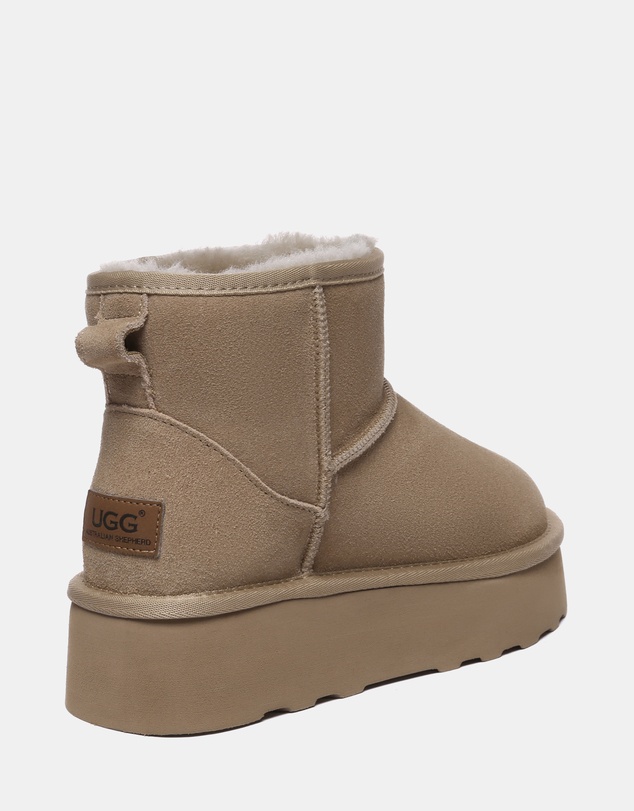 EVERAU - Australian Shepherd Ugg Rommie Platform Cow Suede Upper UGG Boots