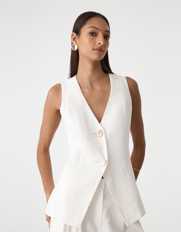 Forcast - Ami V-Neck Linen Vest