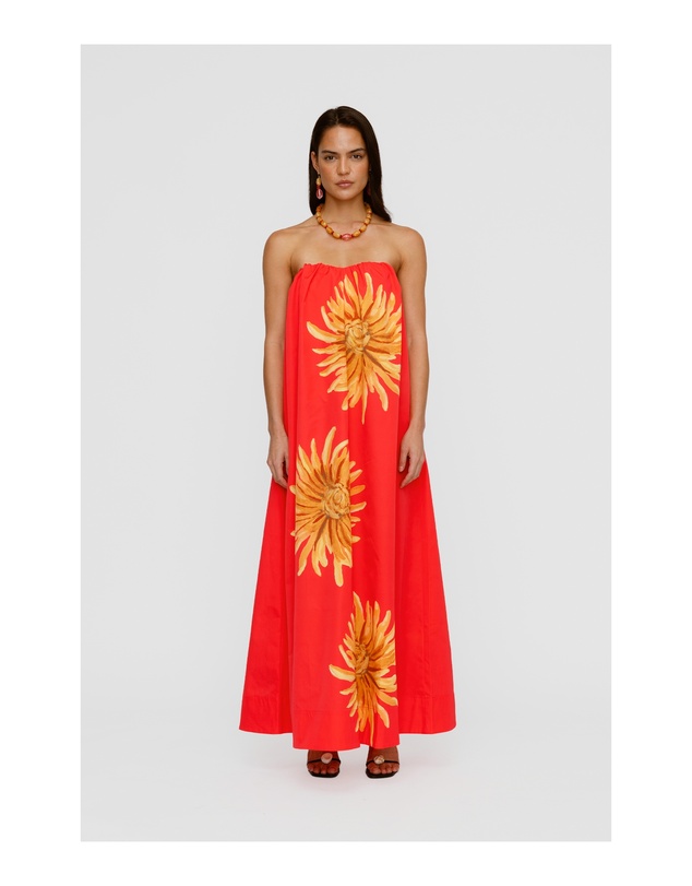 The Wolf Gang - Verona Maxi Dress - Rojo Sunflower