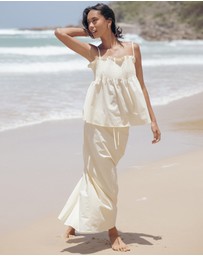 Petal & Pup - Elena Cotton Maxi Skirt - Butter Yellow