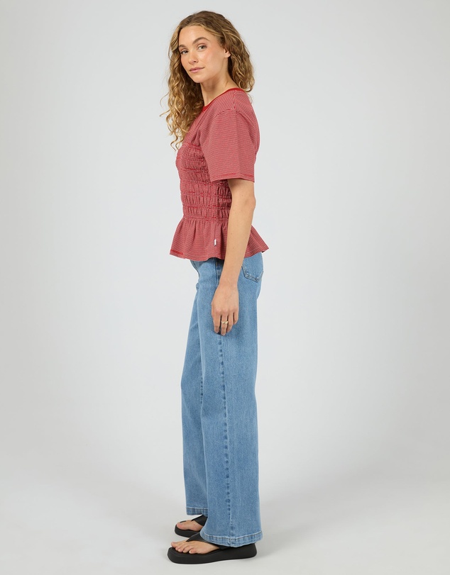 All About Eve - Lipa Stripe Tee Red