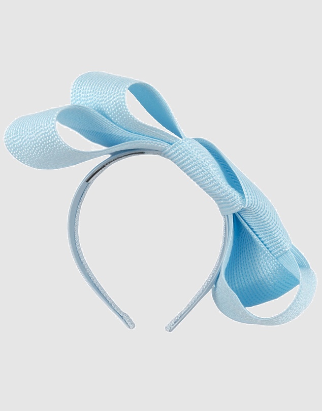 Max Alexander - Light Blue Bow Racing Fascinator