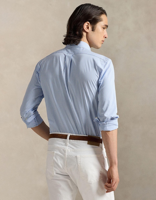 Polo Ralph Lauren - Custom Fit Striped Stretch Poplin Shirt - ICONIC EXCLUSIVE