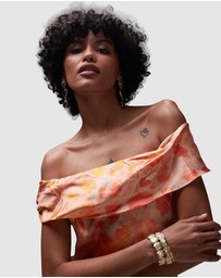 TOPSHOP - Drape Shoulder Maxi Occasion Dress