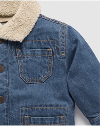 Purebaby - Denim Sherpa Jacket - Kids-Babies