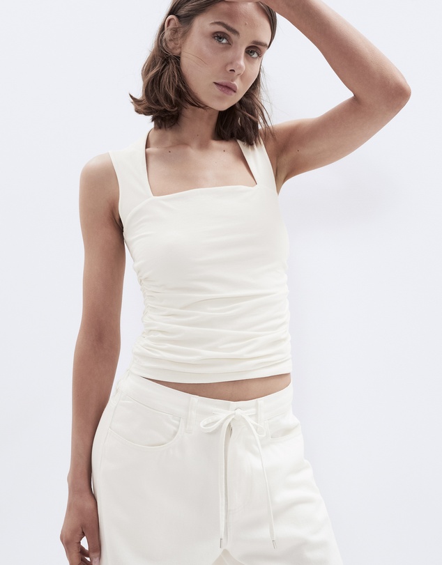 UNISON - Ruched Detail Sleeveless Top