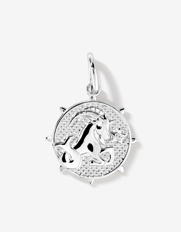 Michael Hill - Diamond Accent Capricorn Zodiac Pendant in Sterling Silver