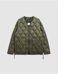 TAION - Military V-Neck Wzip Down Jacket Soft Shell