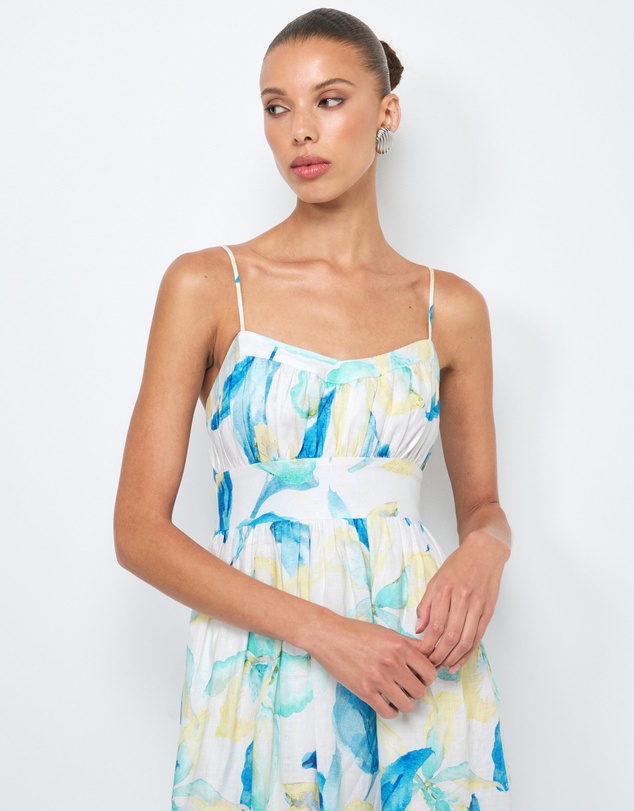 AERE - Kira Linen Midi Dress