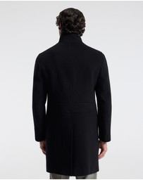 Calibre - Wool Funnel Neck Coat Black