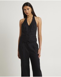 Subtitled - Naomi Linen Halter Vest